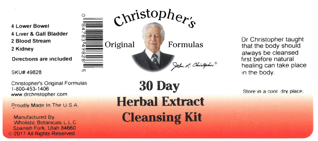 Herbal Cleansing Extract Label