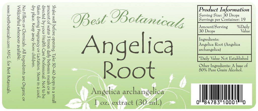 Angelica Root Extract Label