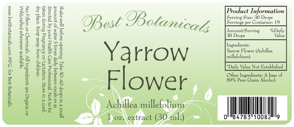 Yarrow Flower Extract Label