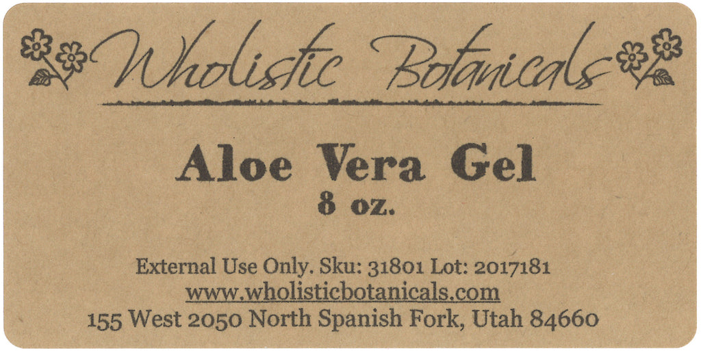 Aloe Vera Gel Label