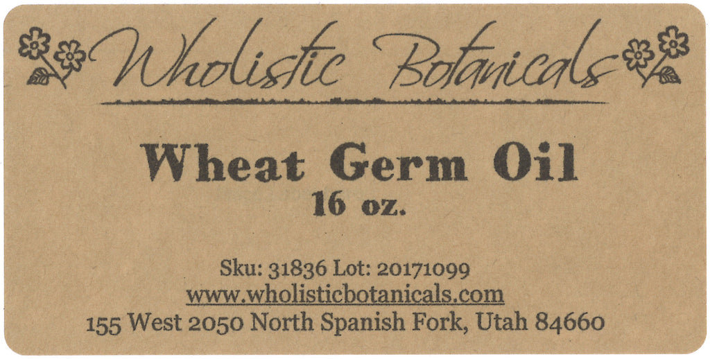 Wheat Germ Oil Label
