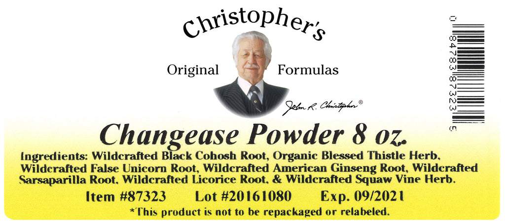 Changease Powder Label