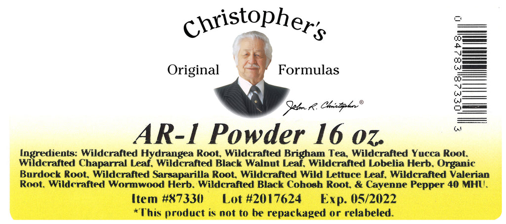 AR-1 Powder Label