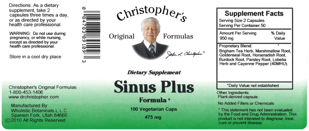 Sinus Plus Capsule Label