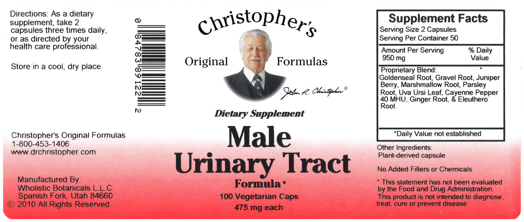 Male Urinary Tract Capsule Label