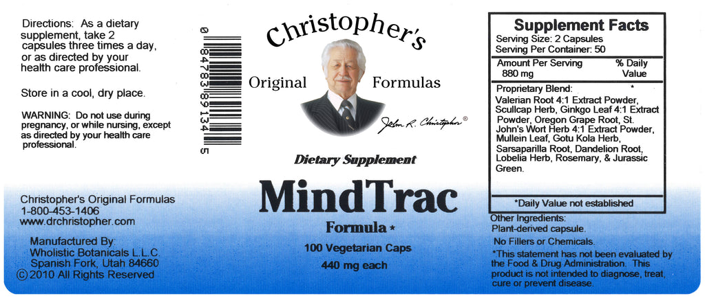 MindTrac Capsule Label